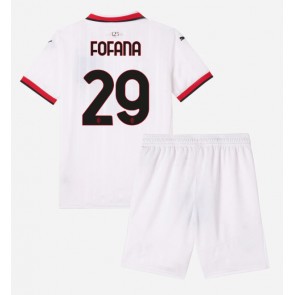 AC Milan Youssouf Fofana #29 Gostujuci Dres za Dječji 2024-25 Kratak Rukavima (+ kratke hlače)